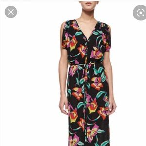 Joie Lunaria B Tropical-Print Maxi Dress